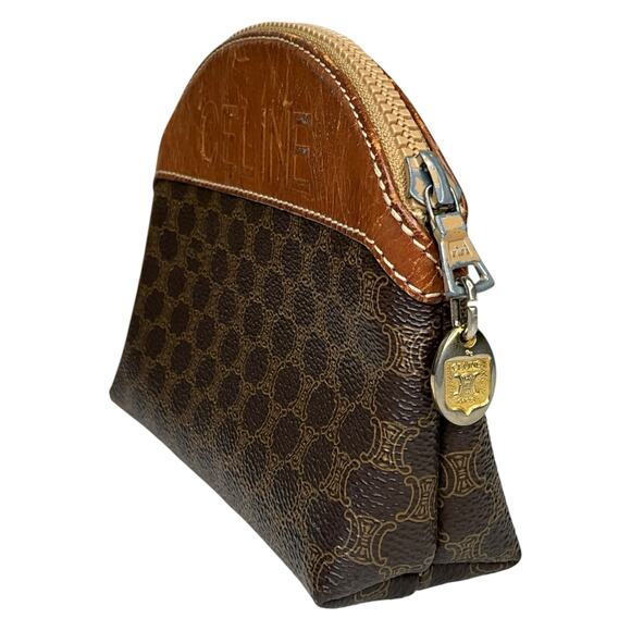 Pre-Owned Celine Macadam Brown and Tan Cosmetic Bag - Picture 4 of 16